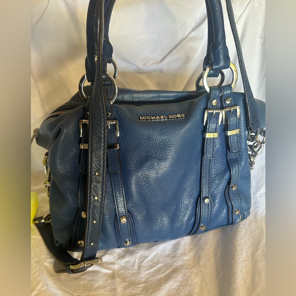 Michael Kors Blue Leather Purse